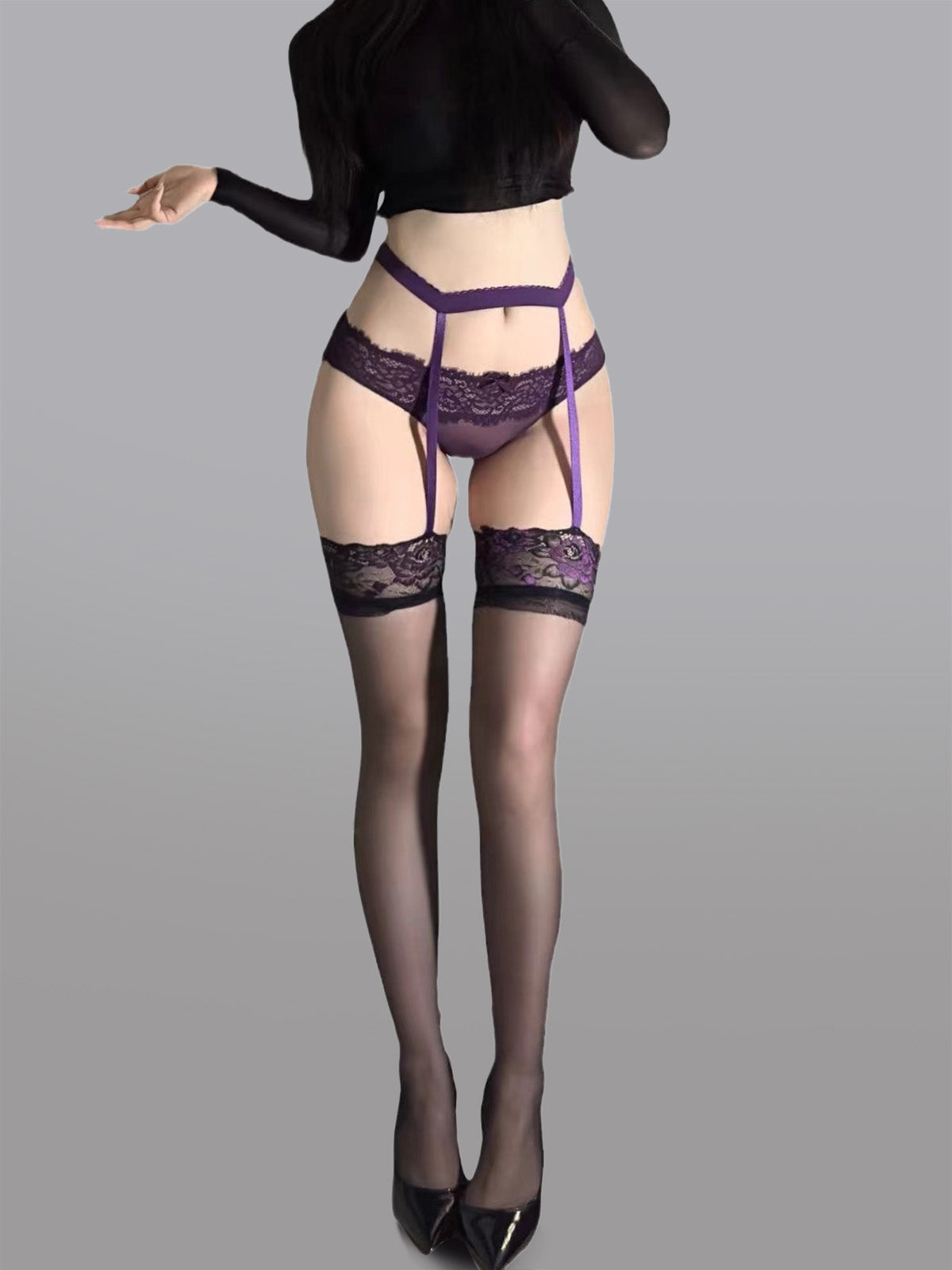 High-Waist Garter Stockings