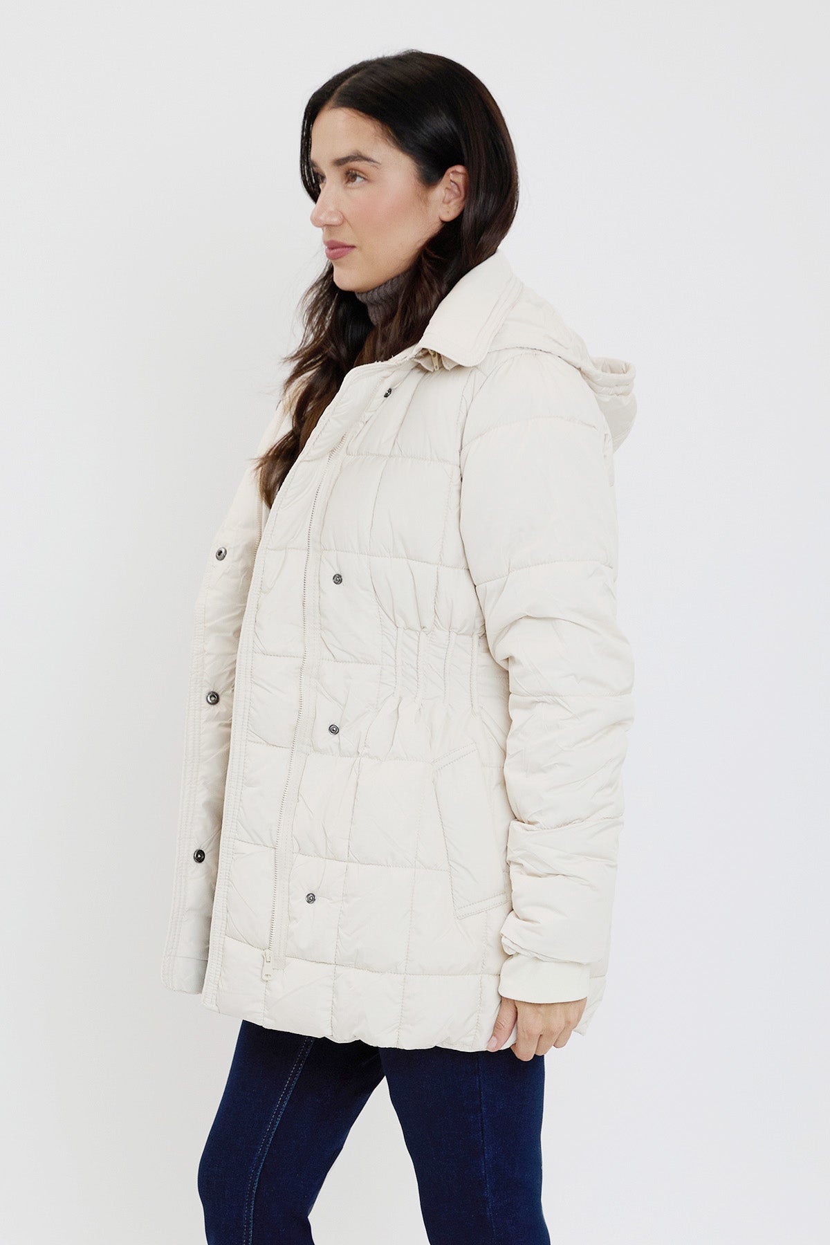 Jackets Detailed  Puffer Snap Jacket