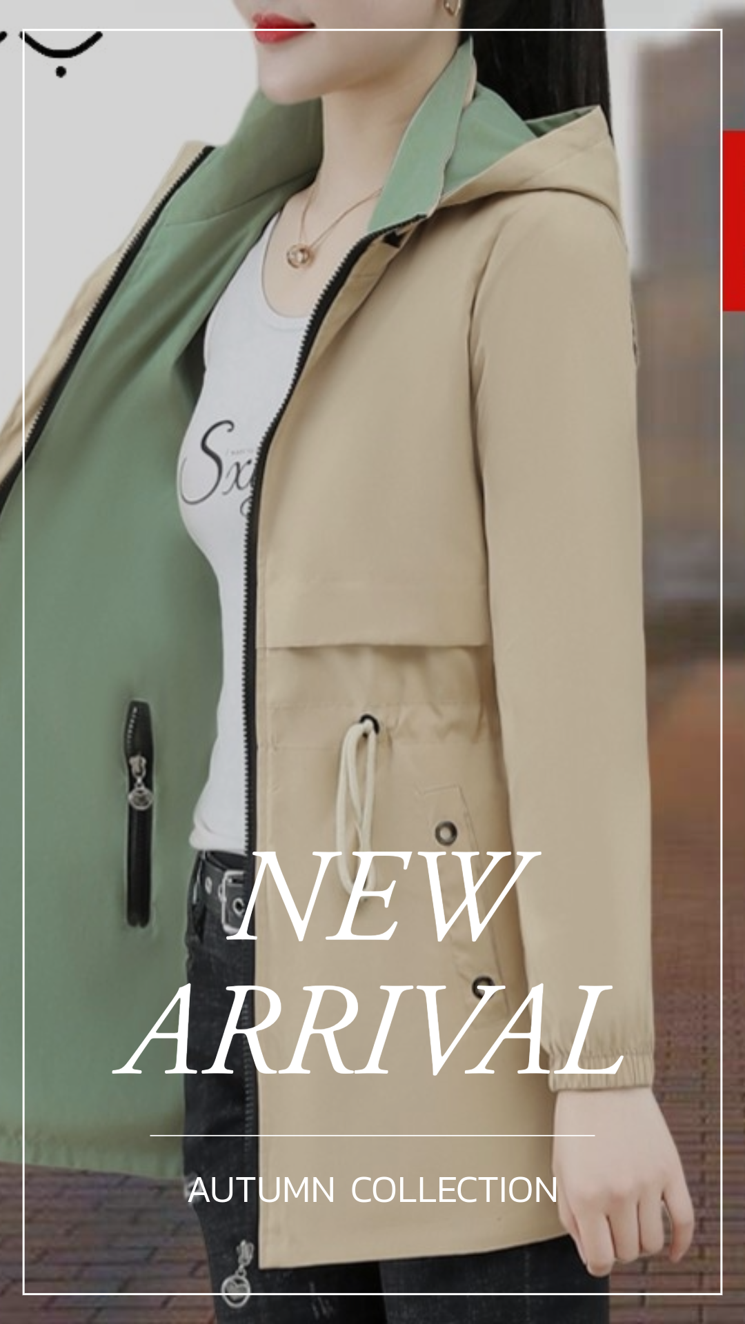 Double-Sided Wear Mid Length Long Length Trench Coat Female Spring & Fall 2023 New Arrival Middle-Aged Plus Size Casual Jacket Coat Tops