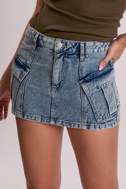 YMI JEANS: Mini Cargo Skirt