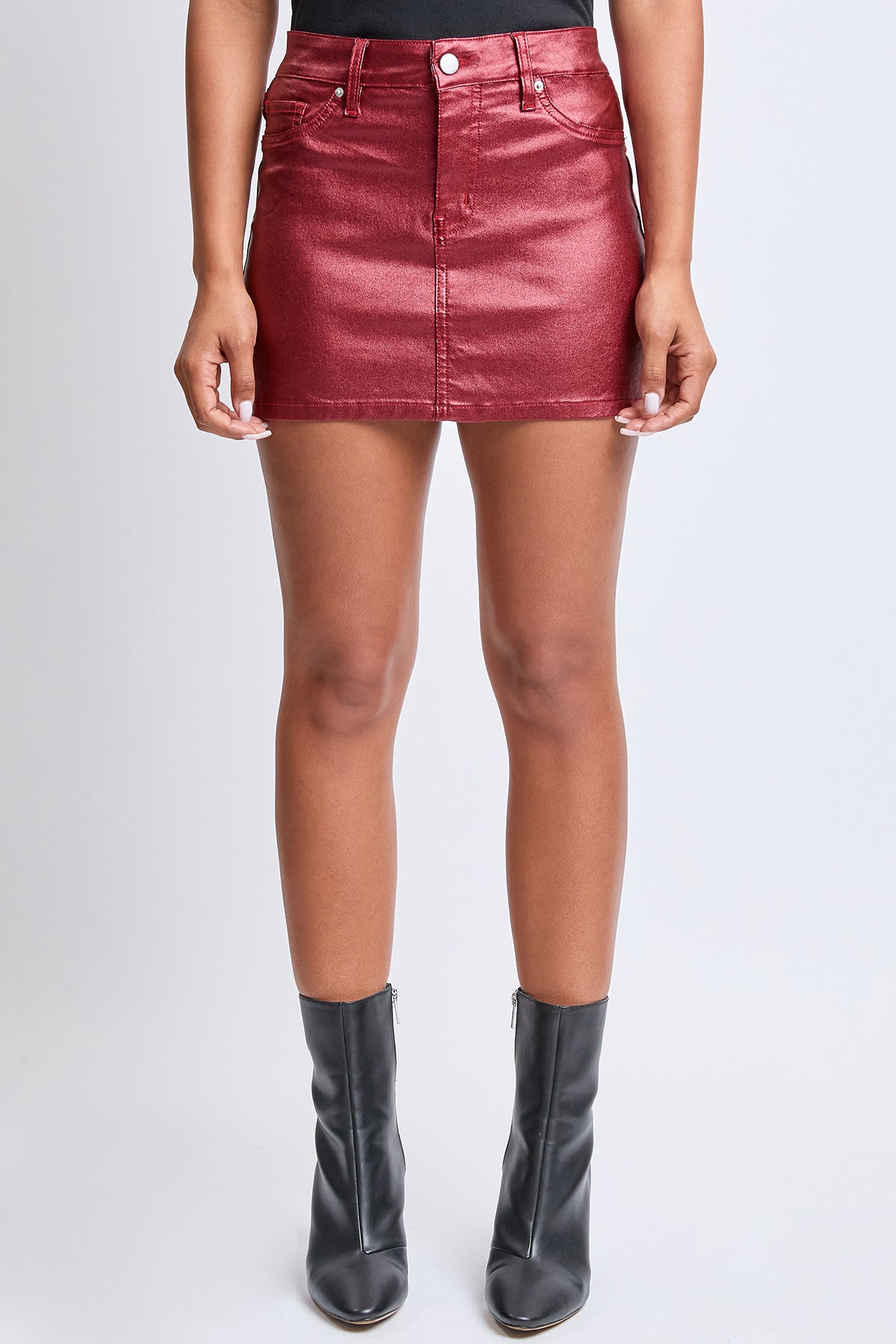 Women's Metallic Micro Mini Skirt YMI JEANS