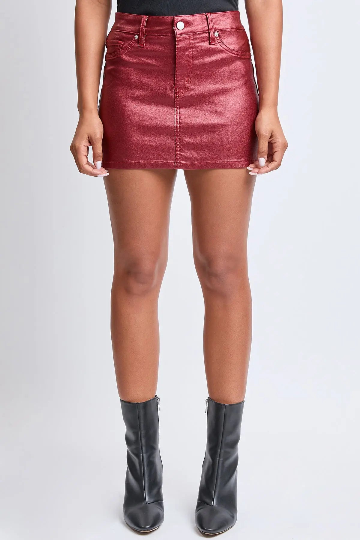 Women's Metallic Micro Mini Skirt YMI JEANS