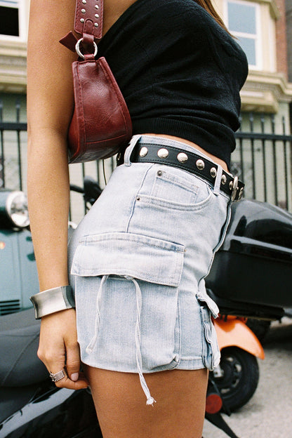 YMI JEANS: Women's Cargo Mini Skirt