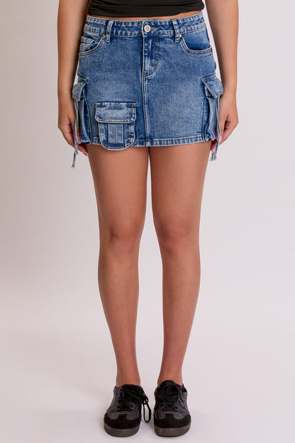 YMI JEANS: Women's Cargo Mini Skirt