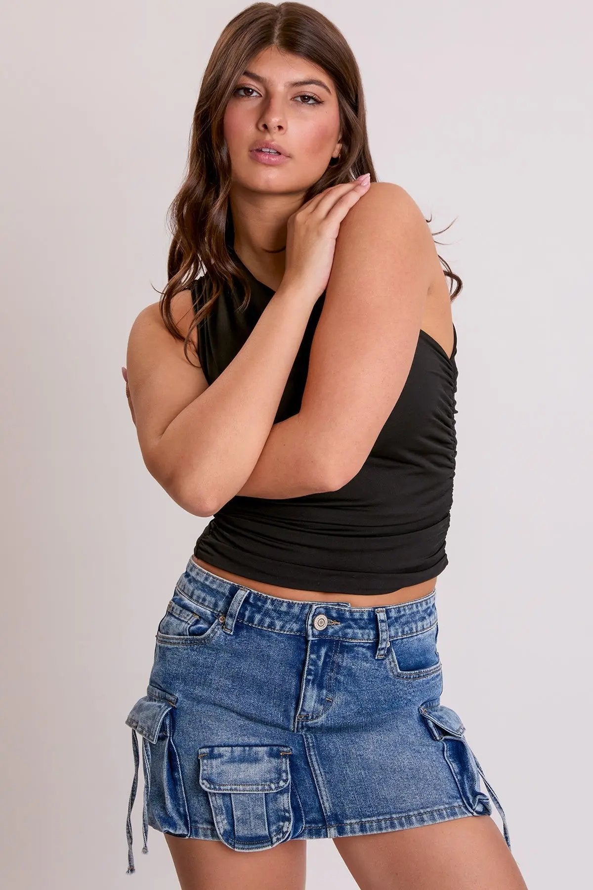 YMI JEANS: Women's Cargo Mini Skirt - Love Salve