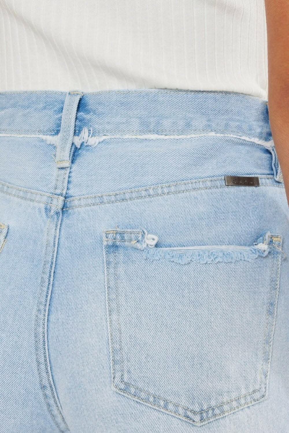 Kancan button-fly distressed shorts - Love Salve 