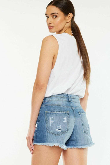 Kancan high rise denim shorts - Love Salve 