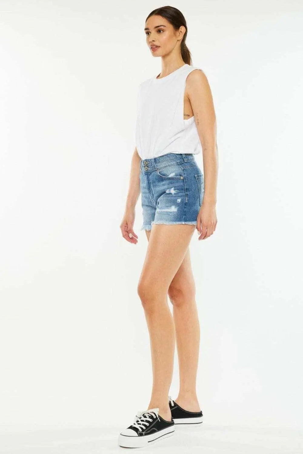 Kancan high rise denim shorts - Love Salve 