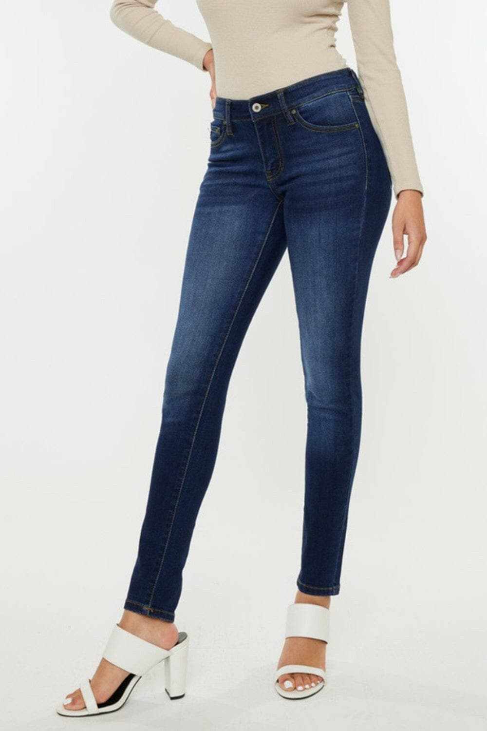 Kancan mid rise ombre skinny jeans - Love Salve 