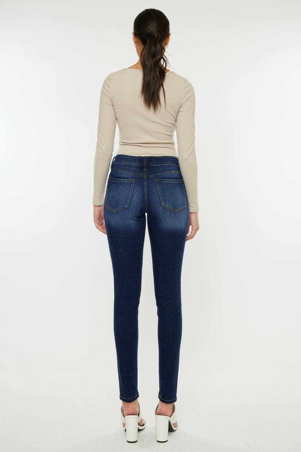 Kancan mid rise ombre skinny jeans - Love Salve 