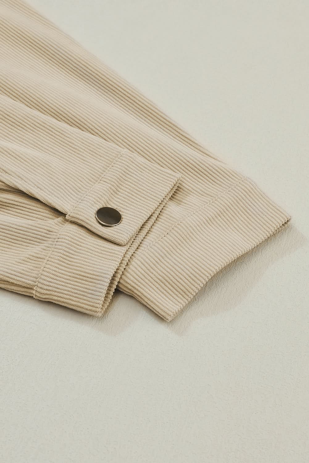 Khaki plus size corduroy jacket - Love Salve 