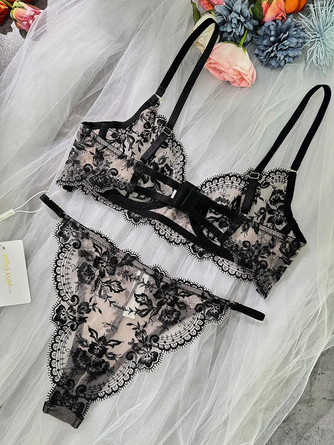 Black Classic Lace Lingerie Set Hello.LA.Girl
