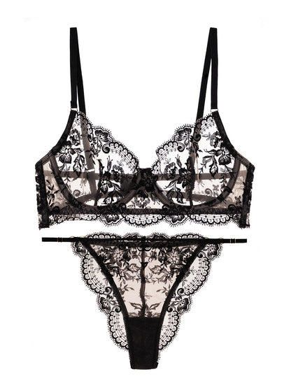 Black Classic Lace Lingerie Set for Elegant Nights