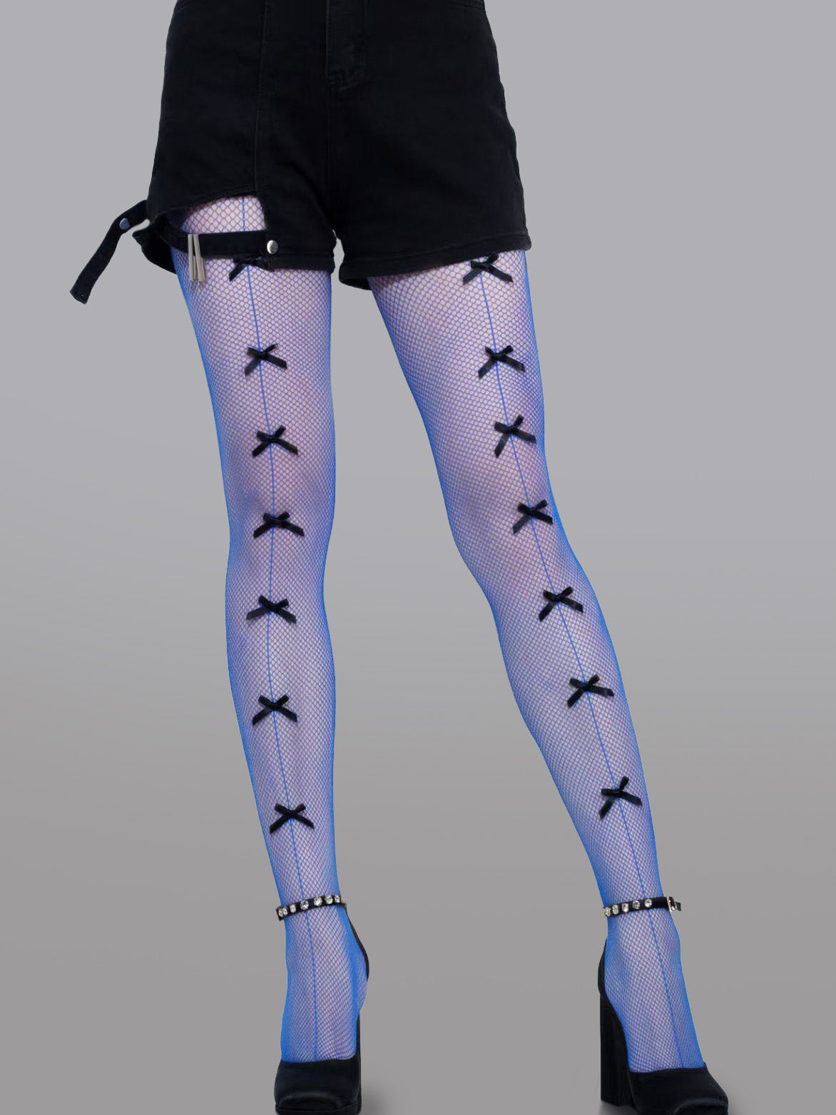 Heart Polka Dot Tights With Cute Bow Accent For Women Hello.LA.Girl
