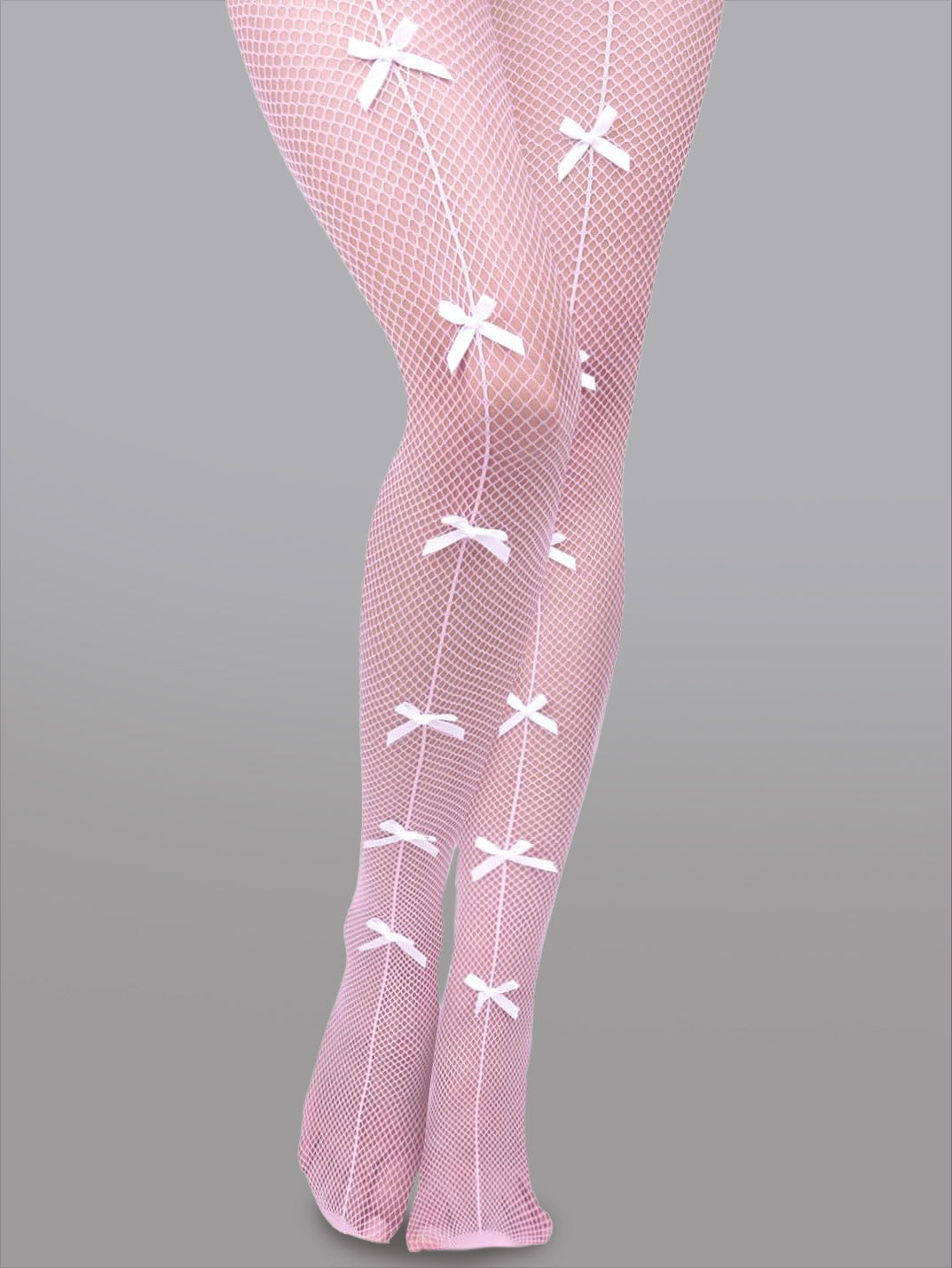 Heart Polka Dot Tights With Cute Bow Accent For Women Hello.LA.Girl