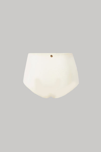 Lily High Waisted Swim Bottoms in Seashell Color - Love Salve 