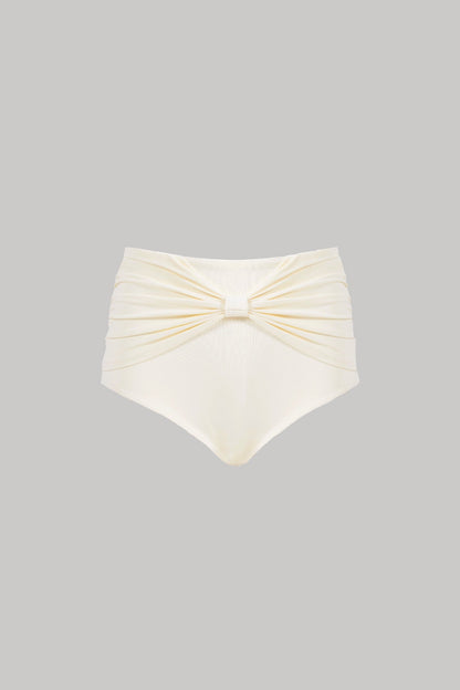 Lily High Waisted Swim Bottoms in Seashell Color - Love Salve 