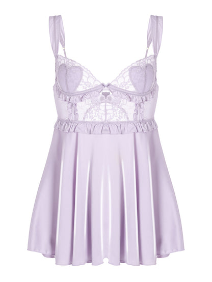 Purple Soft Satin Slip Dress for Special Occasions