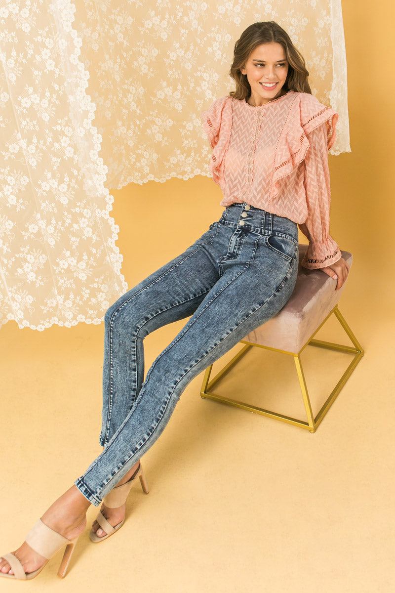LOVE FOR ALL PEASANT TOP 