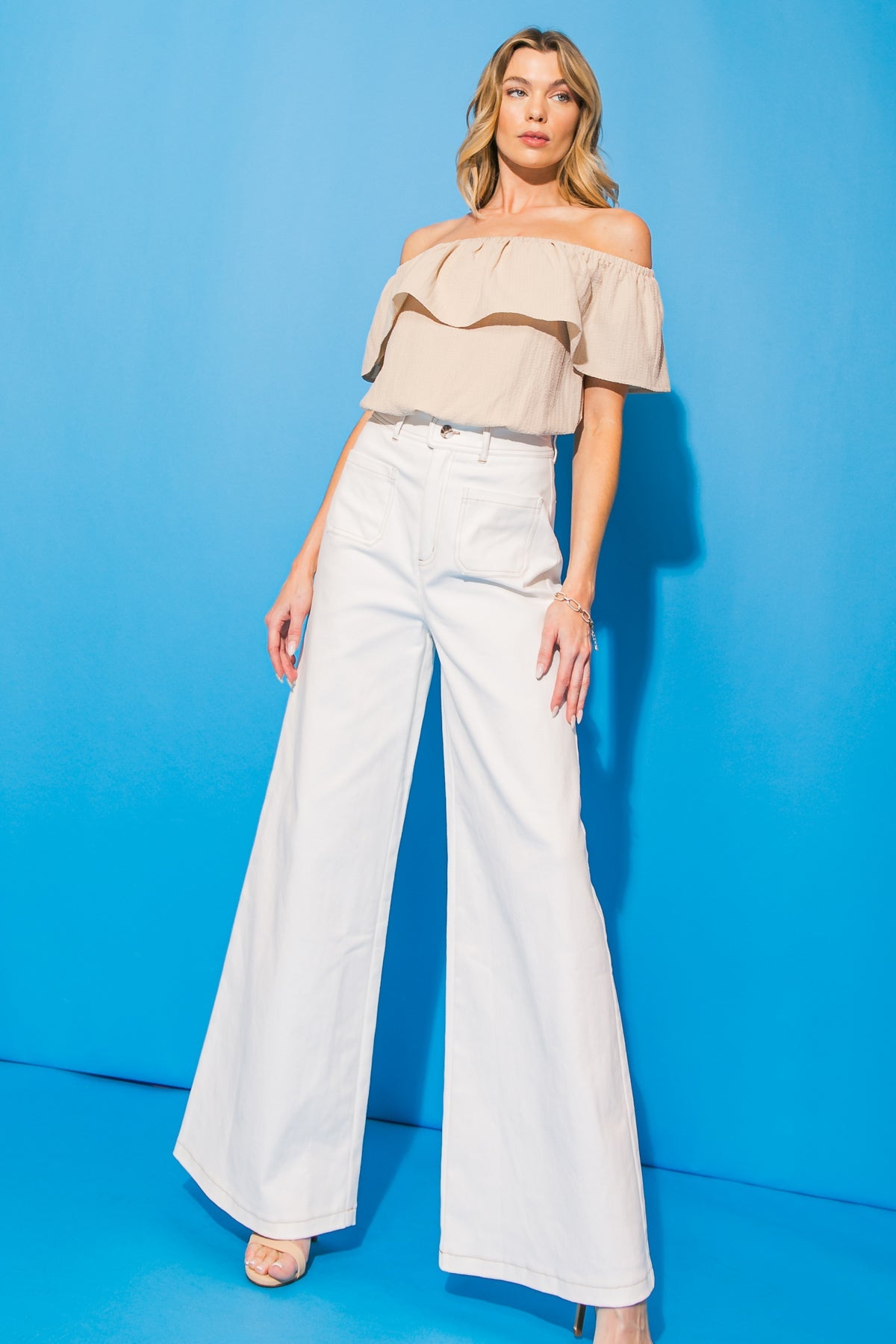 LOVELY MOOD WOVEN TOP 