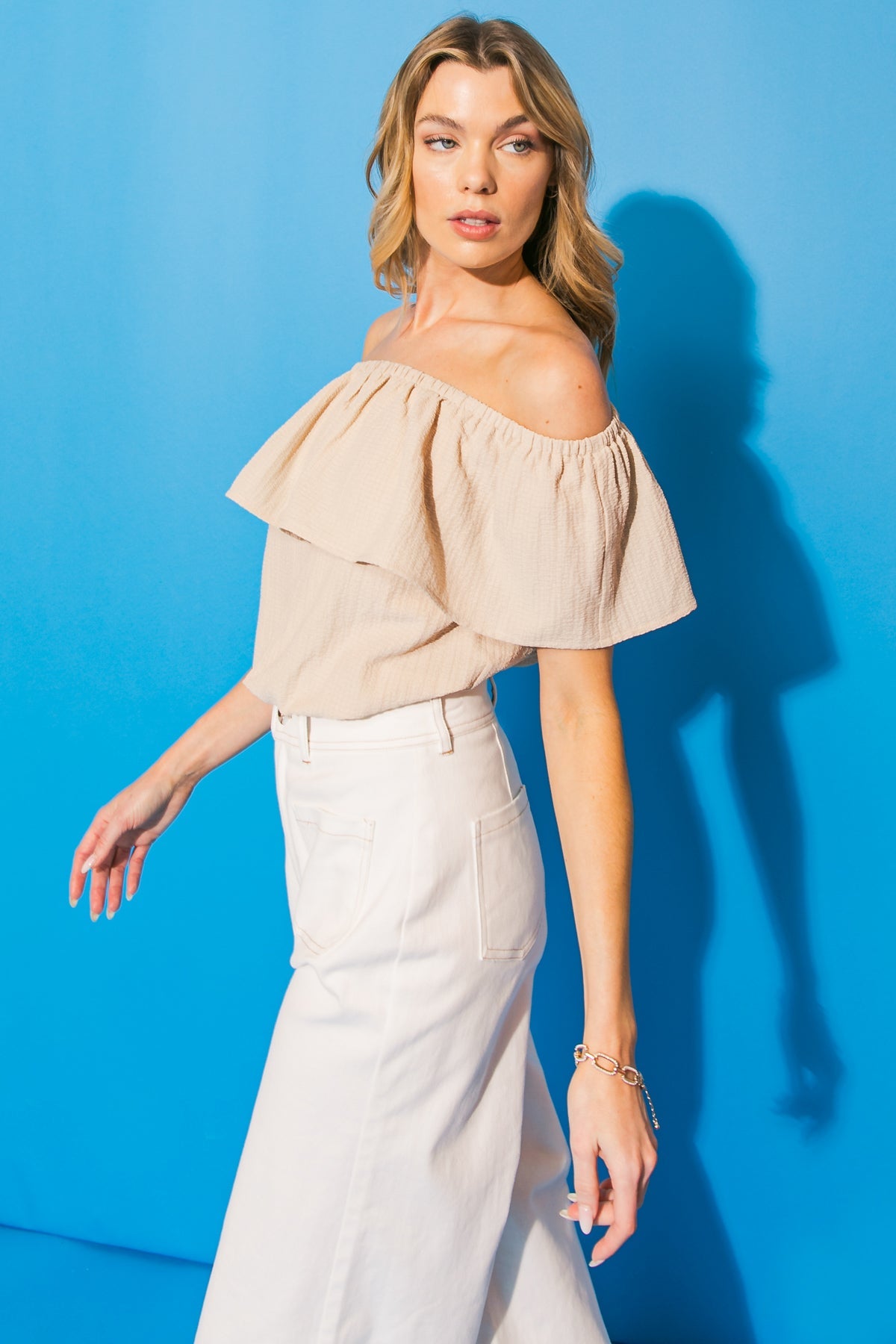 LOVELY MOOD WOVEN TOP 