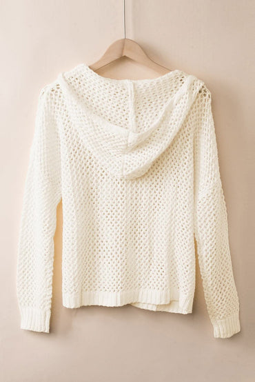 Lace-Up Hooded Sweater - Cozy Style - Love Salve 