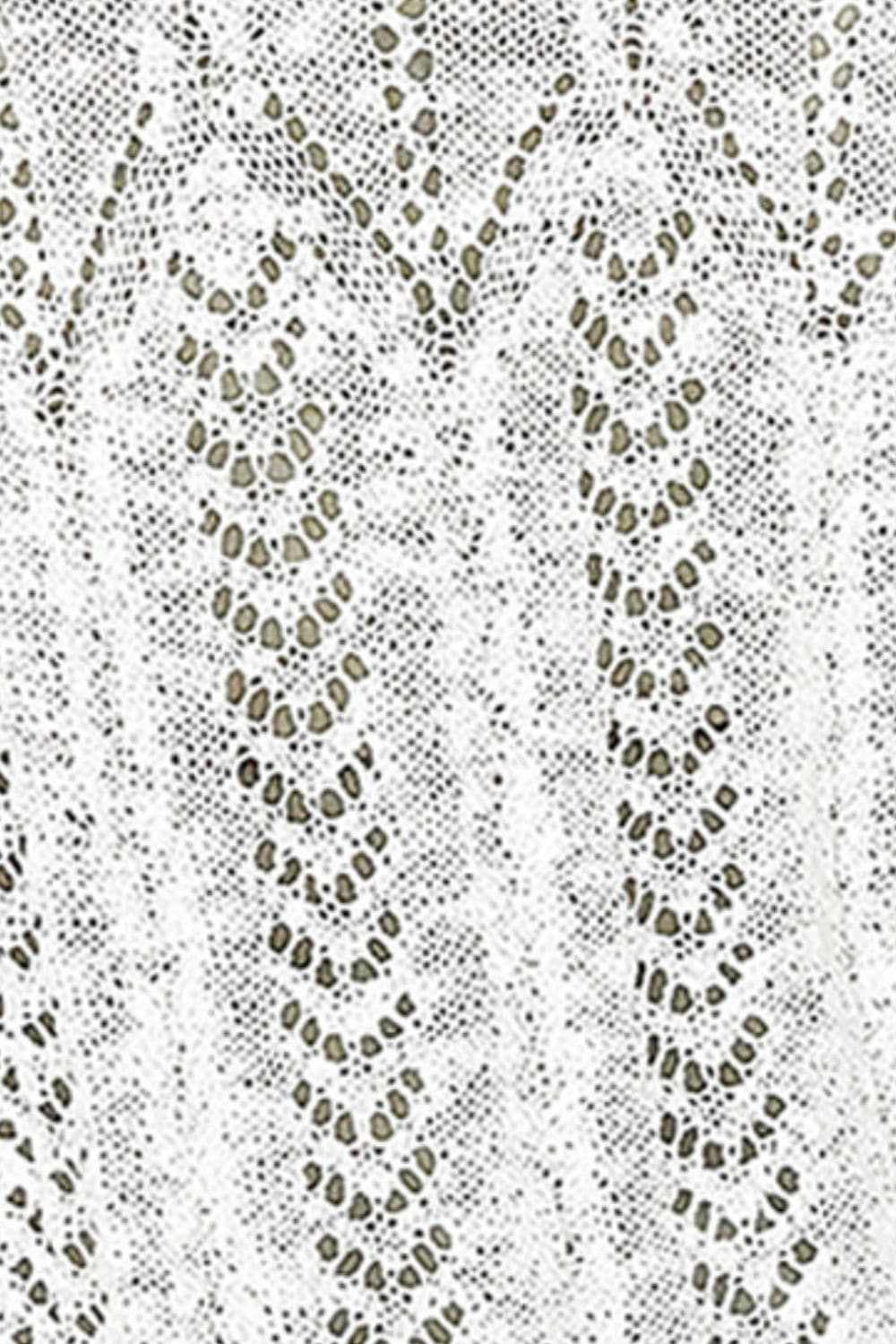 Lace-knit open cardigan - acrylic - Love Salve 