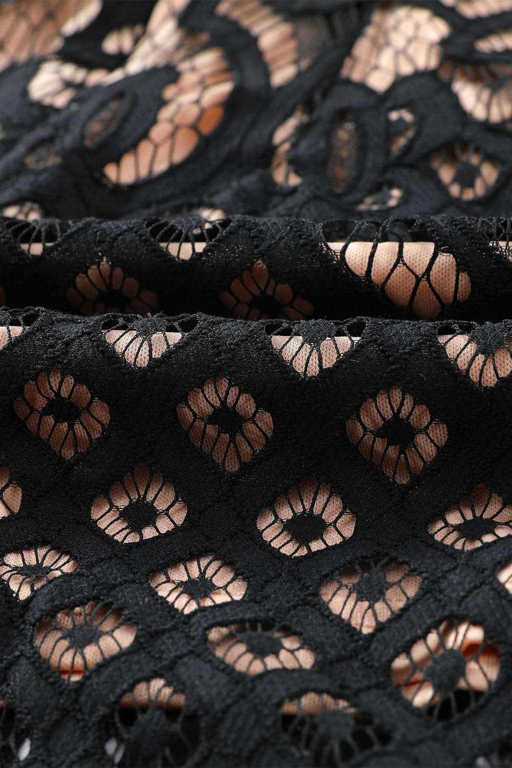 Lace off-shoulder dress with sleeves 
