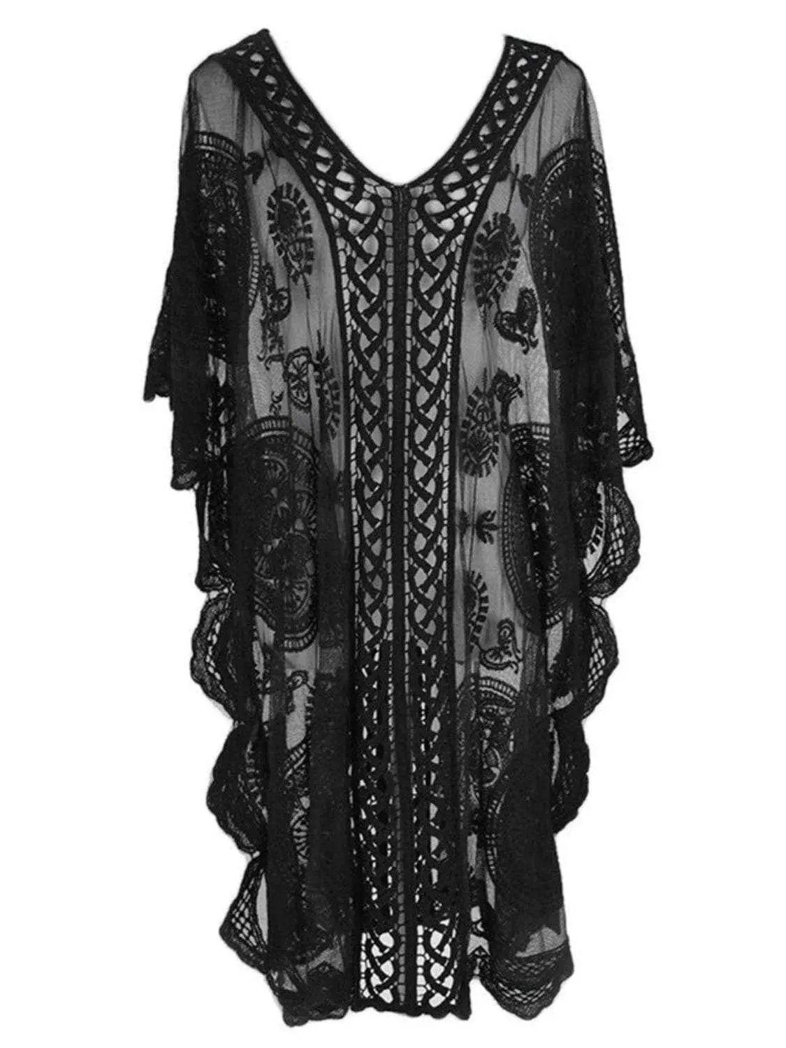 Lace v-neck beach cover-up - Love Salve 