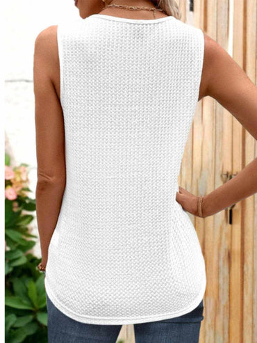 Lace v-neck tank top with stretch - Love Salve 