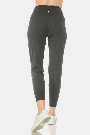 Leggings Depot Wide Waistband Slim Active Joggers 