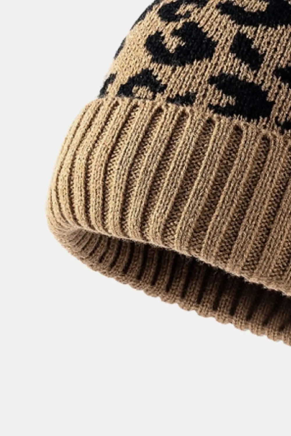 Leopard Print Cuffed Beanie - Love Salve 