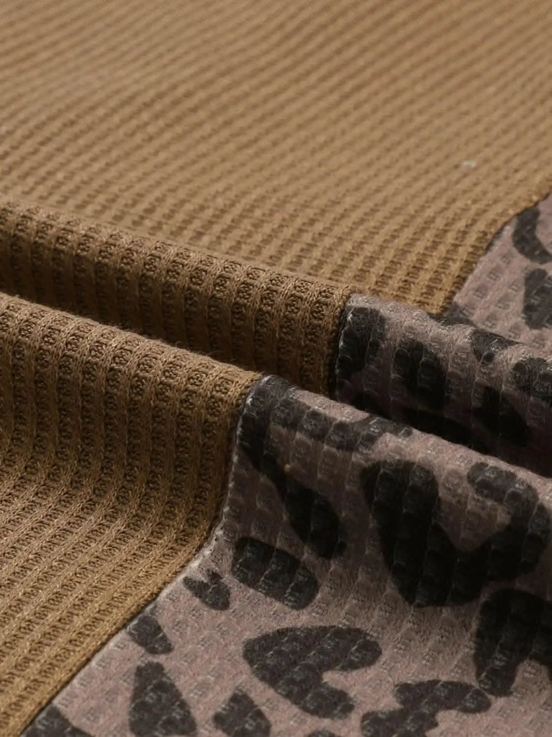 Leopard print half-button blouse - Love Salve 