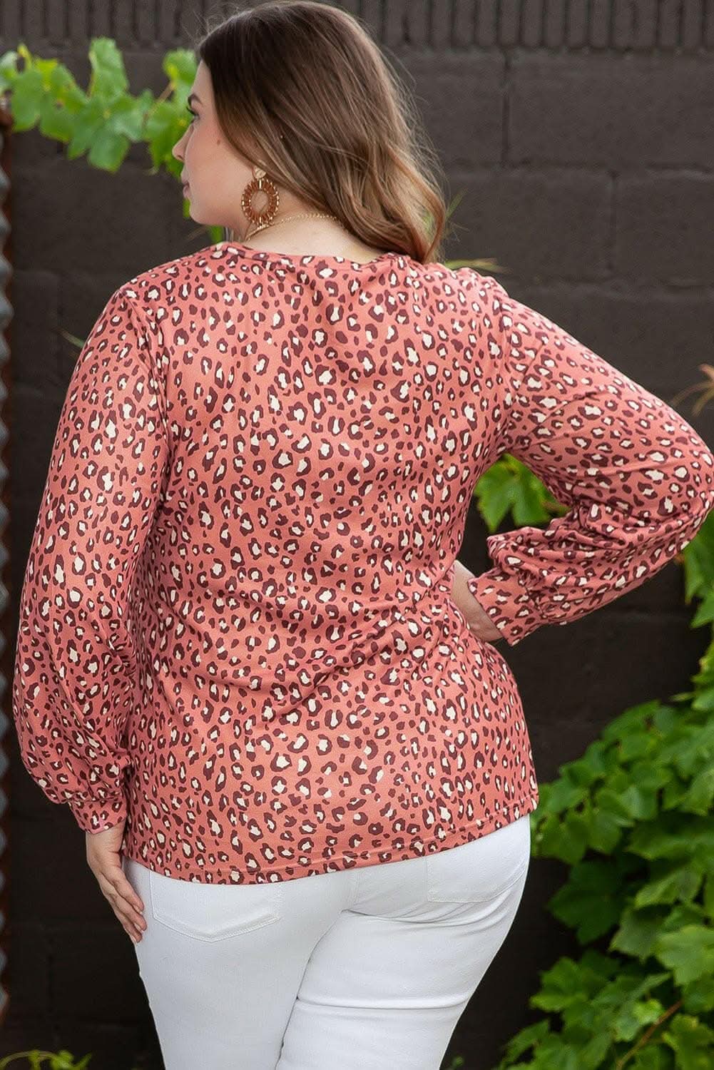 Leopard print long sleeve tee 