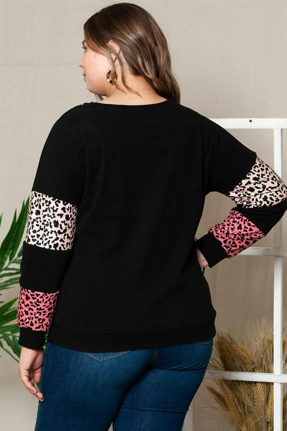Leopard print oversized tee 1XL-4XL - Love Salve 