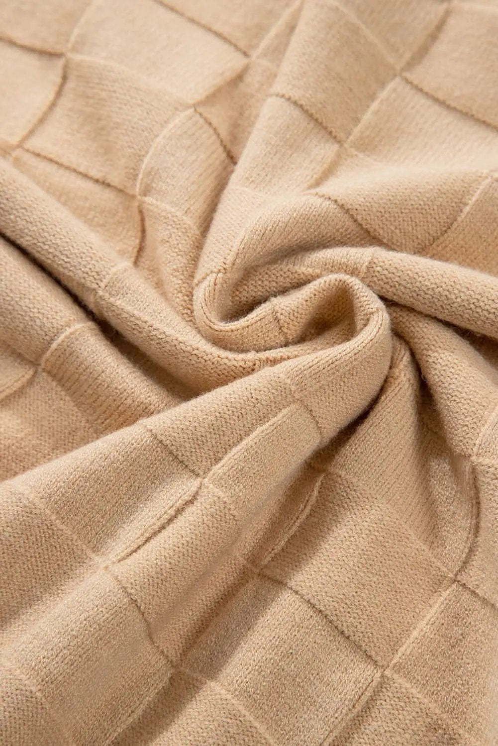 Light beige plus size knit sweater - Love Salve 