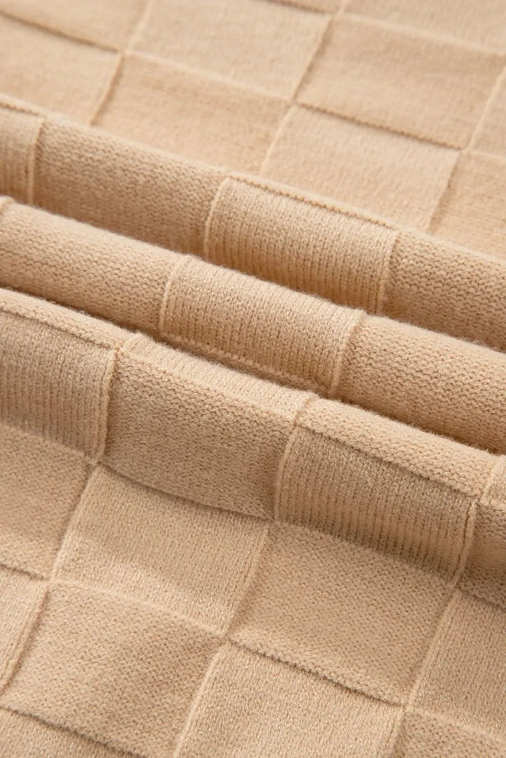 Light beige plus size knit sweater - Love Salve 