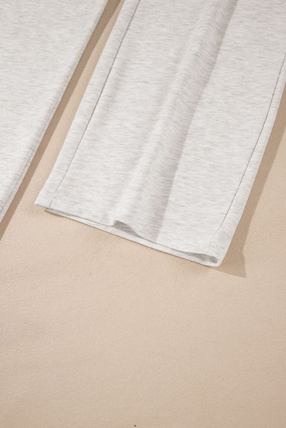 Light grey wide leg lounge pants - Love Salve 