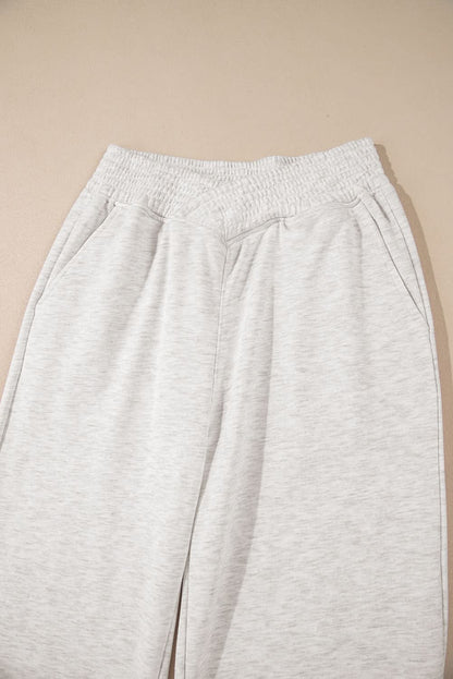 Light grey wide leg lounge pants - Love Salve 