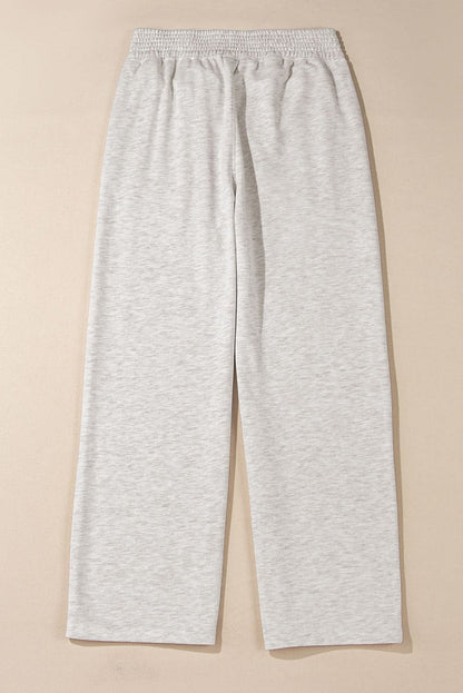Light grey wide leg lounge pants - Love Salve 