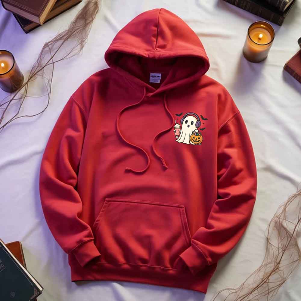 Little Ghost Iced Coffee Hoodie – Cute Halloween Ghost Hoodie Adorb Custom Tees