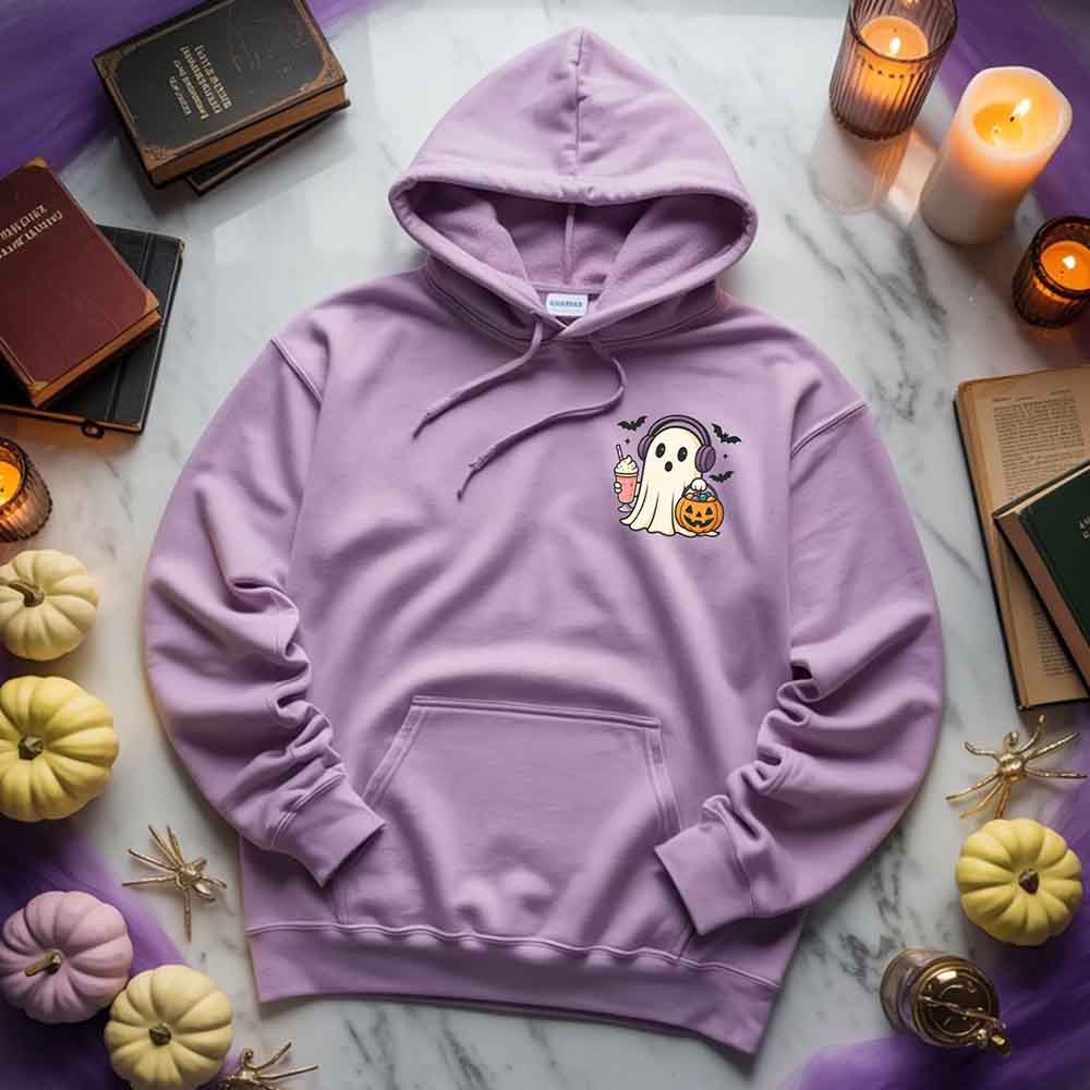 Little Ghost Iced Coffee Hoodie – Cute Halloween Ghost Hoodie Adorb Custom Tees