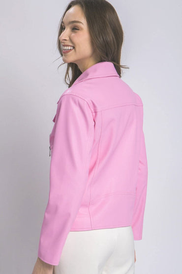Love Tree Collared Neck Zip Up Jacket - Love Salve 