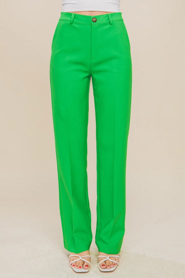 Love Tree High Waist Straight Pants - Love Salve 