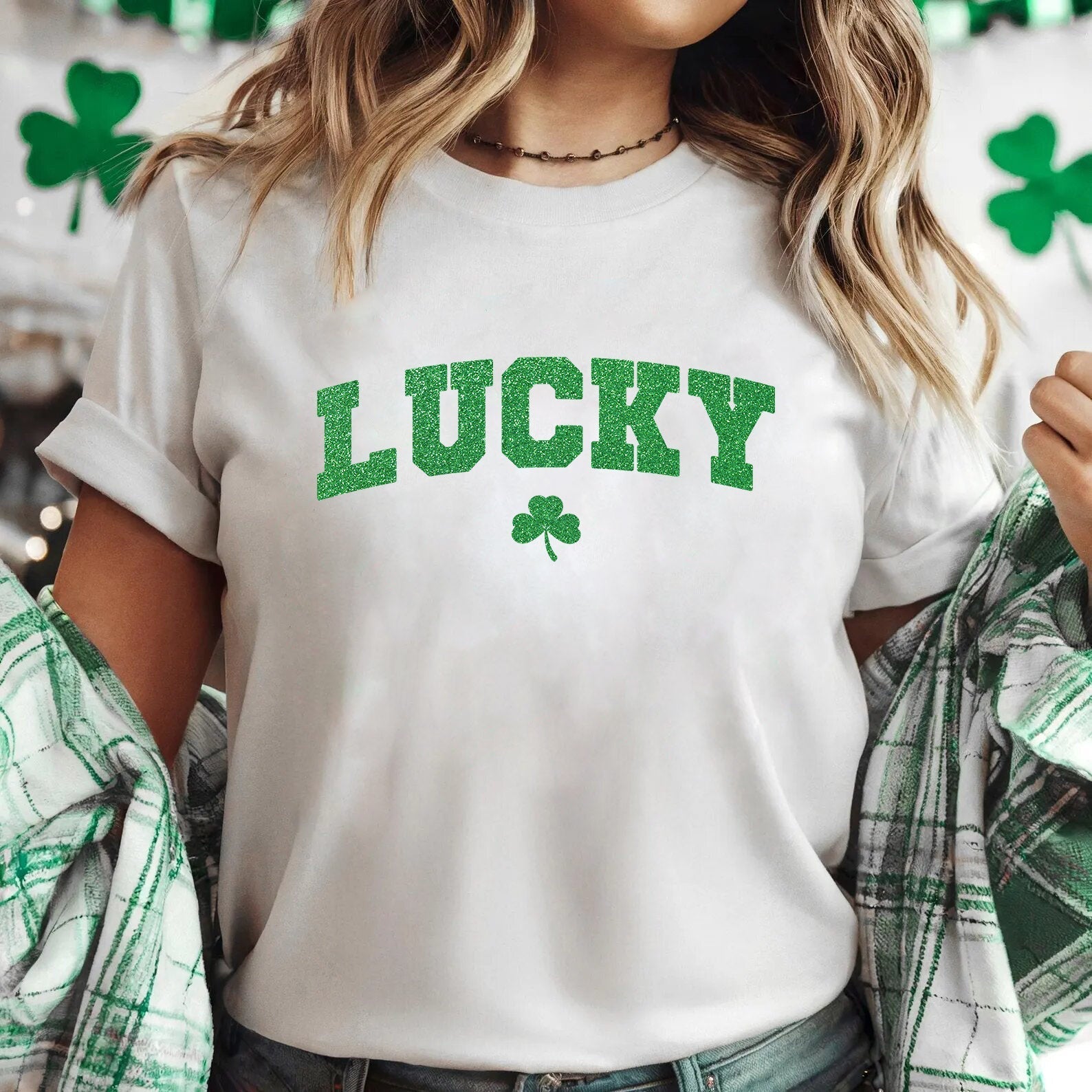 St Patricks Day Cute Lucky Clover Top Adorb.co