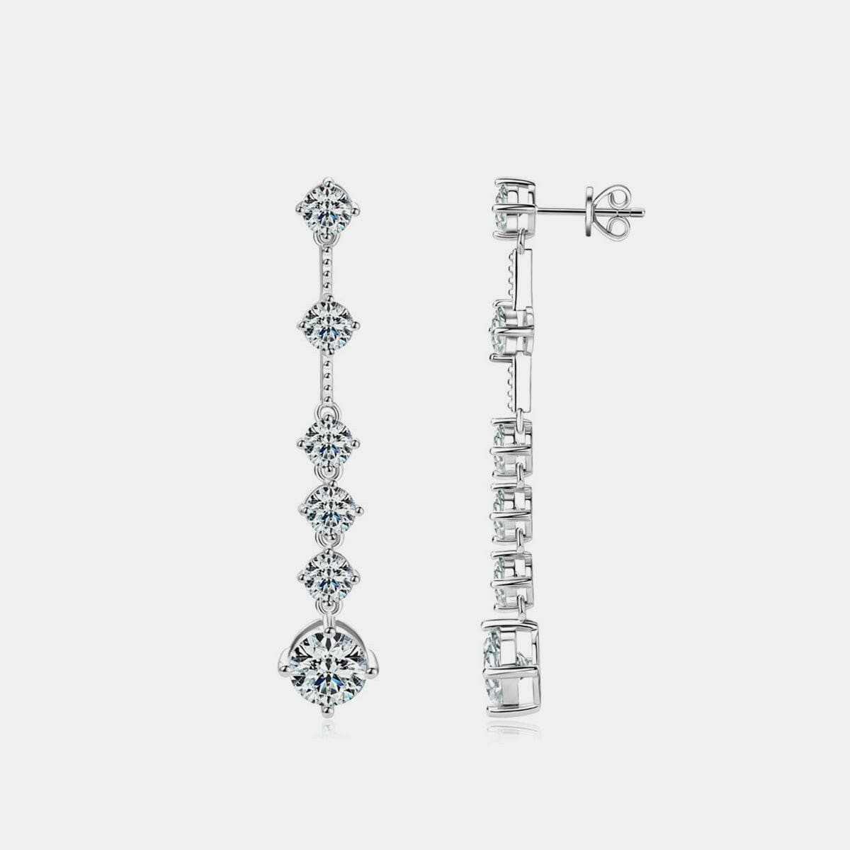 Luxurious Moissanite Silver Earrings - Love Salve 