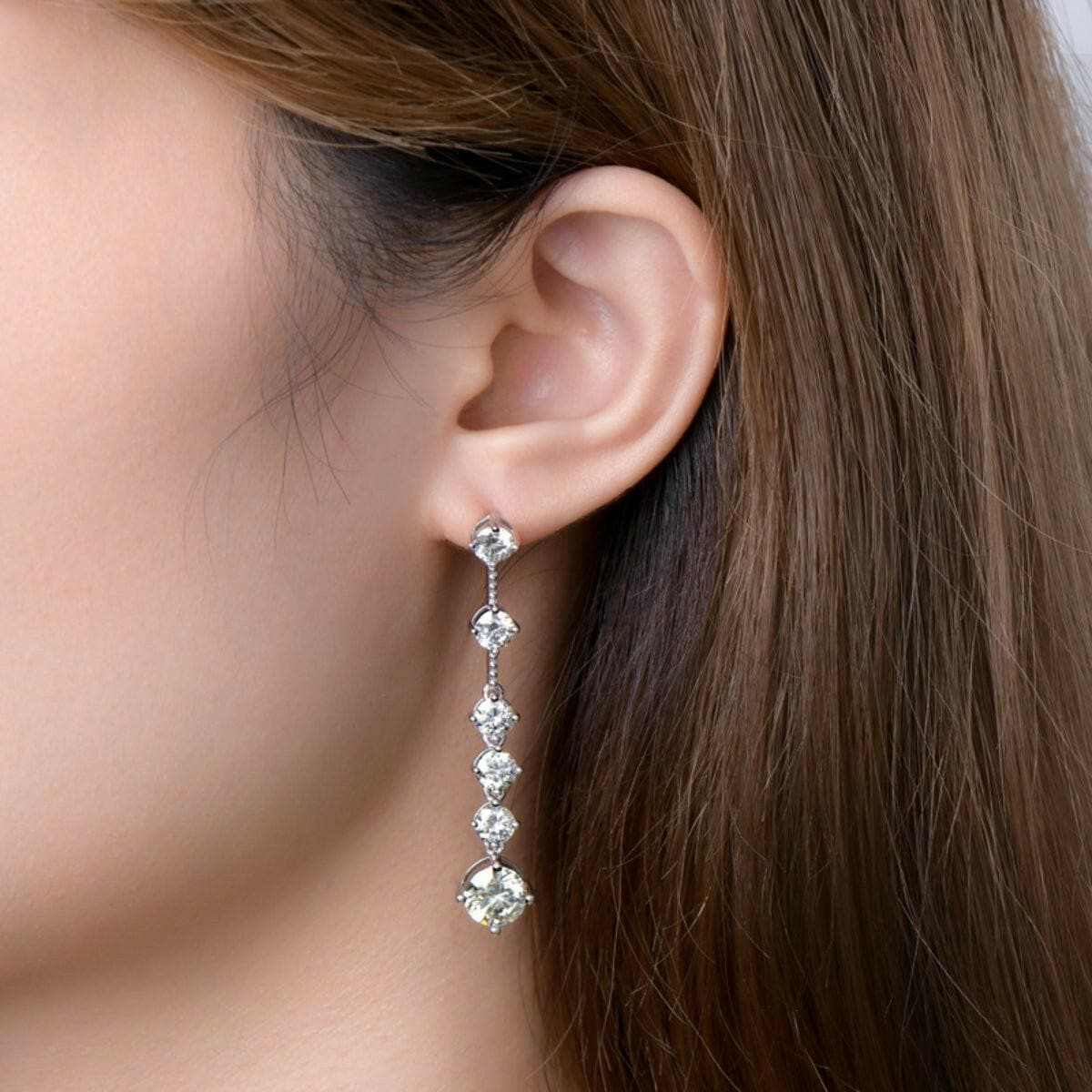 Luxurious Moissanite Silver Earrings - Love Salve 