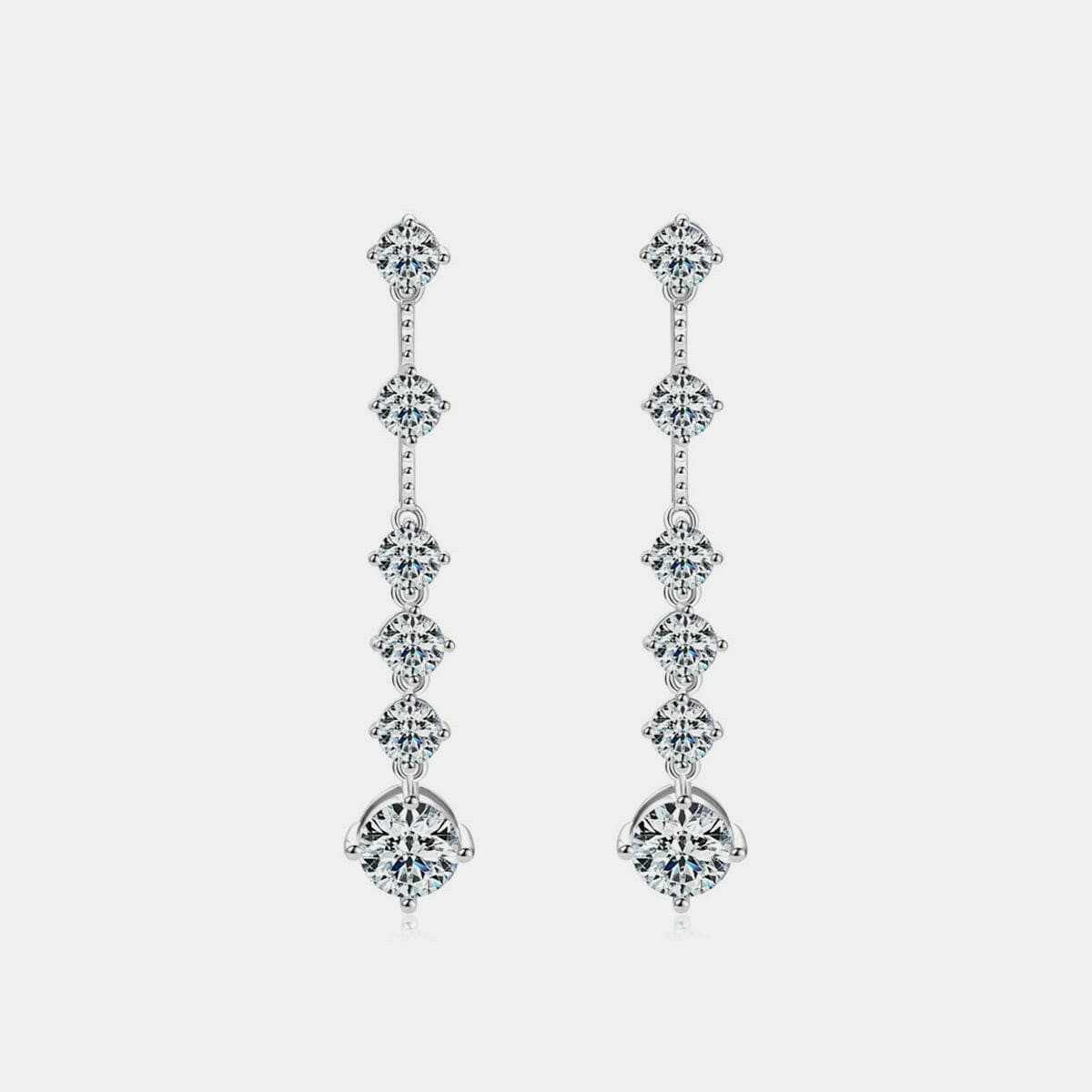 Luxurious Moissanite Silver Earrings - Love Salve 
