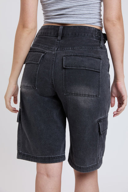 YMI JEANS: High-Rise Cargo Shorts