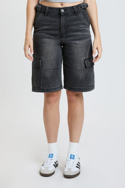 YMI JEANS: High-Rise Cargo Shorts